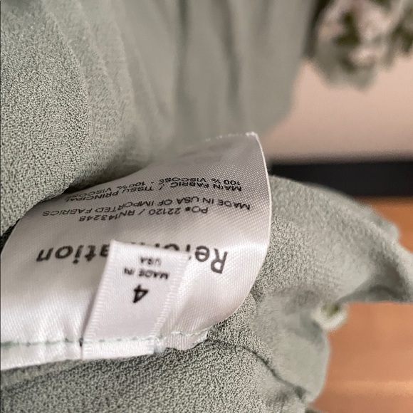 Snowstorm special! REFORMATION green floral Lorne Midi Dress 4 EUC bundle! - Picture 8 of 10